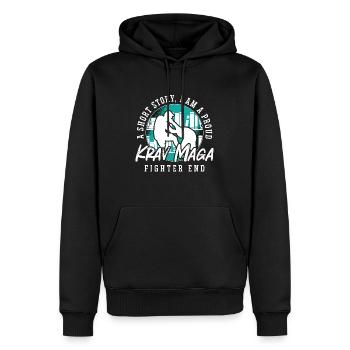 Krav Maga Fighter A Short Story Martial Artist - Männer Premium Bio Hoodie - Schwarz - Vorne - Nico (187cm)