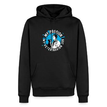 Veterinarian My Passion My Vet Tech Animal Clinic - Männer Premium Bio Hoodie - Schwarz - Vorne - Nico (187cm)