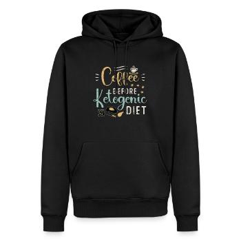 Ketogenic Diet Lover Coffee Ketosis Coffee Lover - Männer Premium Bio Hoodie - Schwarz - Vorne - Nico (187cm)
