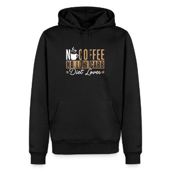 Amateur de régime à faible teneur en glucides Pas de café Pas d’amateur de café Keto - Sweat à capuche Premium bio Homme - noir - Devant - Nico (187cm)