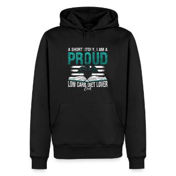 Low Carb Diet Lover A Short Story I Am A Carb Diet - Männer Premium Bio Hoodie - Schwarz - Vorne - Nico (187cm)