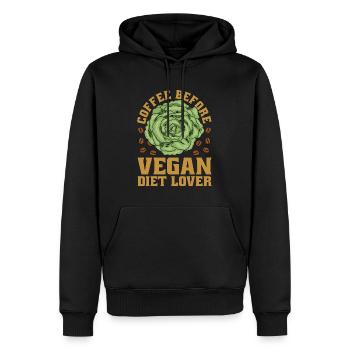 Vegan Diet Lover Coffee Vegetarian Coffee Lover - Männer Premium Bio Hoodie - Schwarz - Vorne - Nico (187cm)