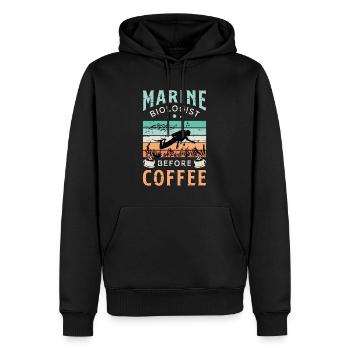 Marine Biologist Before Ocean Life Coffee Lover - Männer Premium Bio Hoodie - Schwarz - Vorne - Nico (187cm)
