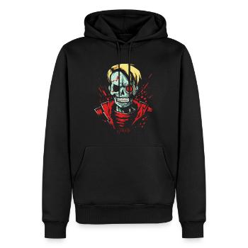 Bienvenue dans les années 80 avec les zombies - Sweat à capuche Premium bio Homme - noir - Devant - Nico (187cm)