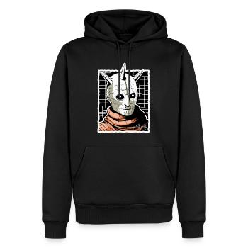 Der coolste Horror Bösewicht - Männer Premium Bio Hoodie - Schwarz - Vorne - Nico (187cm)