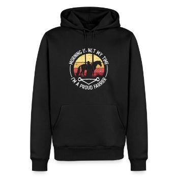 Farrier Morning Is Not My Time I'm A Metalsmith - Männer Premium Bio Hoodie - Schwarz - Vorne - Nico (187cm)