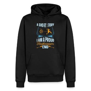 Apiculteur Une petite histoire Je suis un fier apiculteur - Sweat à capuche Premium bio Homme - noir - Devant - Nico (187cm)