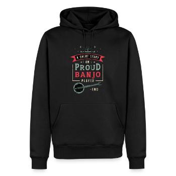 Banjo Player A Short Story I Am A Folk Music Lover - Männer Premium Bio Hoodie - Schwarz - Vorne - Nico (187cm)