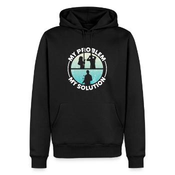 Marimba Player My Problem My Pictogram Dad Mom - Männer Premium Bio Hoodie - Schwarz - Vorne - Nico (187cm)
