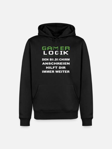 Lustiges Zocken Gamer Update Jungs Gaming Nerd - Männer Premium Bio Hoodie - Schwarz