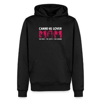 Amant de la mise en conserve maman l’idole le mythe saison de la mise en conserve - Sweat à capuche Premium bio Homme - noir - Devant - Nico (187cm)