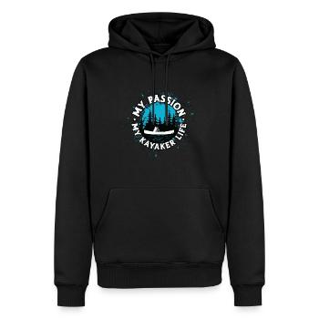 Kayaker My Passion My Kayaker Life Water Sports - Männer Premium Bio Hoodie - Schwarz - Vorne - Nico (187cm)