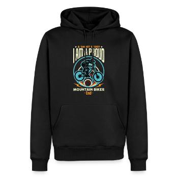 Mountain Biker A Short Story I Am A Proud Cyclist - Männer Premium Bio Hoodie - Schwarz - Vorne - Nico (187cm)
