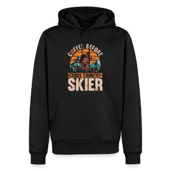 Cross Country Skier Coffee Loves Ski Coffee Lover - Männer Premium Bio Hoodie - Schwarz - Vorne - Nico (187cm)