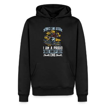 Skis de fond Une petite histoire Sports d’hiver - Sweat à capuche Premium bio Homme - noir - Devant - Nico (187cm)