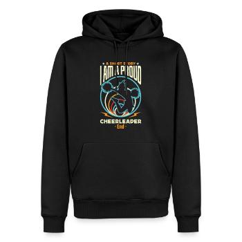 Pom-pom girl Une histoire courte Je suis une fière gymnastique - Sweat à capuche Premium bio Homme - noir - Devant - Nico (187cm)