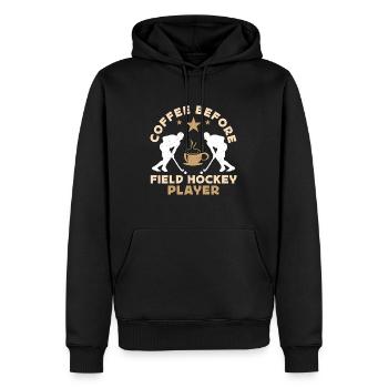 Field Hockey Player Coffee Goalkeeper Coffee Lover - Männer Premium Bio Hoodie - Schwarz - Vorne - Nico (187cm)