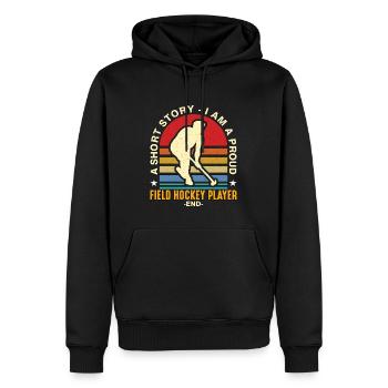 Field Hockey Player A Short Story I Am Ice Hockey - Männer Premium Bio Hoodie - Schwarz - Vorne - Nico (187cm)