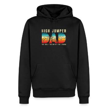 High Jumper Dad The Idol The Myth The High Jump - Männer Premium Bio Hoodie - Schwarz - Vorne - Nico (187cm)