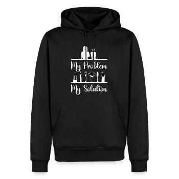 Make-Up Artist My Problem My Pictogram Mom Dad - Männer Premium Bio Hoodie - Schwarz - Vorne - Nico (187cm)