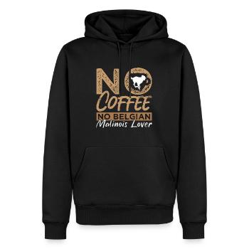 Belgian Malinois Lover No Coffee Pet Coffee Lover - Men’s Premium Organic Hoodie - black - Front - Nico (187cm)