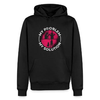 Amant Malinois Belge Mon Problème Mon Pictogramme Maman - Sweat à capuche Premium bio Homme - noir - Devant - Nico (187cm)