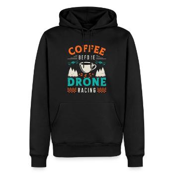 Drone Racing Lover Coffee Quadcopter Coffee Lover - Männer Premium Bio Hoodie - Schwarz - Vorne - Nico (187cm)