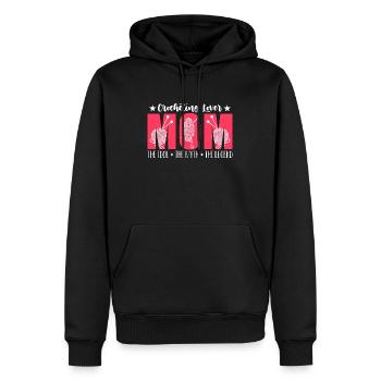 Crochet amant maman l’idole l’amant de tricot - Sweat à capuche Premium bio Homme - noir - Devant - Nico (187cm)