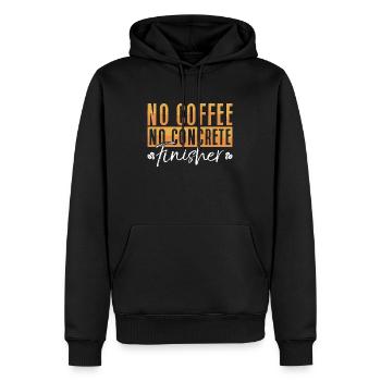 Finisseur de béton Pas de café Pas de Mason Amateur de café - Sweat à capuche Premium bio Homme - noir - Devant - Nico (187cm)