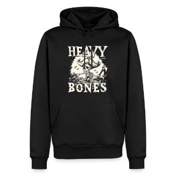 Heavy Bones : Trésor de pirate et Pirate - Sweat à capuche Premium bio Homme - noir - Devant - Nico (187cm)