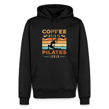 Pilates Lover Coffee Pilates Class Coffee Lover - Männer Premium Bio Hoodie - Schwarz - Vorne - Nico (187cm)
