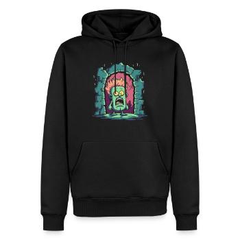 Petit Homme du Donjon - Sweat à capuche Premium bio Homme - noir - Devant - Nico (187cm)