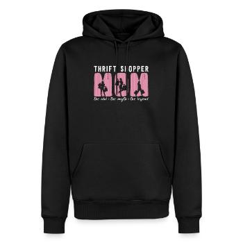 Thrift Shopper Mom The Idol Loves Thrift Shopping - Männer Premium Bio Hoodie - Schwarz - Vorne - Nico (187cm)