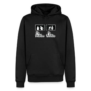 Soignant Mon problème Ma solution Pictogramme Maman Papa - Sweat à capuche Premium bio Homme - noir - Devant - Nico (187cm)