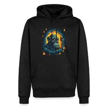 Die Nacht des sternen hellen Kerker-Affen - Männer Premium Bio Hoodie - Schwarz - Vorne - Nico (187cm)