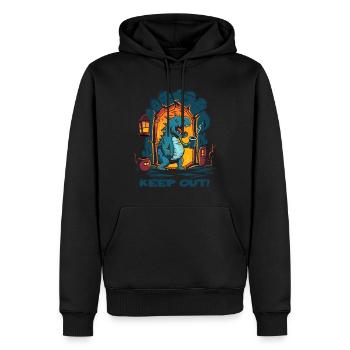 Drôle de dragon de donjon : Pas d’entrée - Sweat à capuche Premium bio Homme - noir - Devant - Nico (187cm)