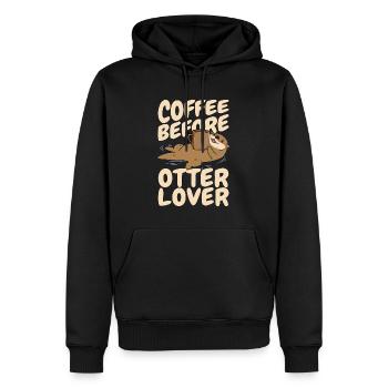Otter Lover Coffee Animal Welfare Coffee Lover - Männer Premium Bio Hoodie - Schwarz - Vorne - Nico (187cm)