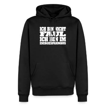 Lustig Spruch Geschenkidee - Männer Premium Bio Hoodie - Schwarz - Vorne - Nico (187cm)