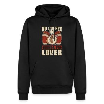 Amateur de cochon d’Inde Pas de café Pas d’amateur de café de hamster - Sweat à capuche Premium bio Homme - noir - Devant - Nico (187cm)