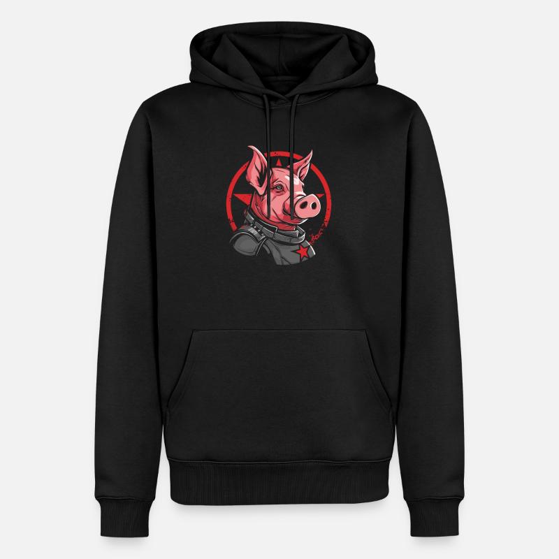 Cochon étoilé - Sweat à capuche Premium bio Homme - noir