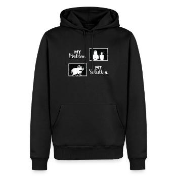Capybara Lover My Problem My Pictogram Mom Dad - Männer Premium Bio Hoodie - Schwarz - Vorne - Nico (187cm)