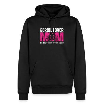 Amoureuse de la gerbille Maman L’idole Le mythe Amoureux des animaux - Sweat à capuche Premium bio Homme - noir - Devant - Nico (187cm)
