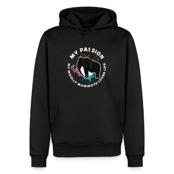 Woolly Mammoth Lover My Passion My Trunked Animals - Männer Premium Bio Hoodie - Schwarz - Vorne - Nico (187cm)