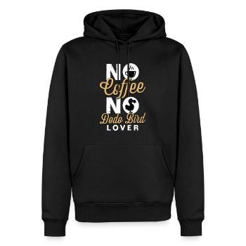 Dodo Bird Lover Pas de café No Dodo Lover Café - Sweat à capuche Premium bio Homme - noir - Devant - Nico (187cm)