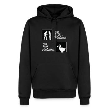 Dodo Bird Lover Mon problème Mon Pictogramme Maman Papa - Sweat à capuche Premium bio Homme - noir - Devant - Nico (187cm)