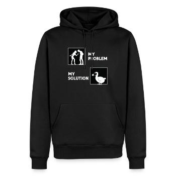 Dodo Bird Lover Mon Problème Mon Pictogramme Papa Maman - Sweat à capuche Premium bio Homme - noir - Devant - Nico (187cm)