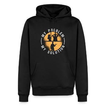 Léopard Gecko Amant Mon Problème Mon Pictogramme Papa - Sweat à capuche Premium bio Homme - noir - Devant - Nico (187cm)
