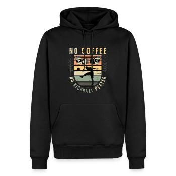 Kickball Player No Coffee No Kickball Coffee Lover - Männer Premium Bio Hoodie - Schwarz - Vorne - Nico (187cm)