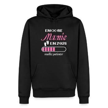 Granny Girl Again 2024 Future Grandma Gift - Men’s Premium Organic Hoodie - black - Front - Nico (187cm)