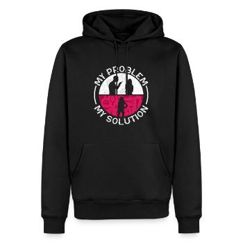 Hairstylist My Problem My Pictogram Mom Stylist - Männer Premium Bio Hoodie - Schwarz - Vorne - Nico (187cm)